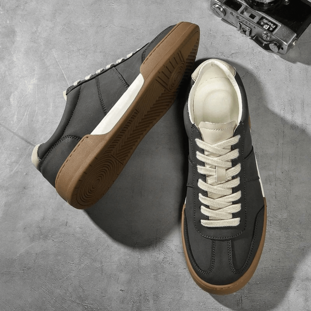 Rowan Leather and Suede Sneakers with Orthopedic Cushioned Insole for All-Day Comfort - The Southern AtelierSKU_1791062979234_719