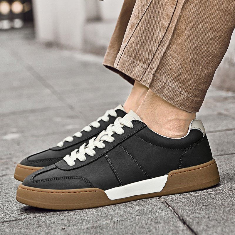 Rowan Leather and Suede Sneakers with Orthopedic Cushioned Insole for All-Day Comfort - The Southern AtelierSKU_1791062979234_719