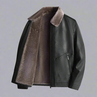 Rowan Leather Jacket with Fleece Lining for Cold-Weather Warmth - The Southern AtelierSKU_1791063652113_25