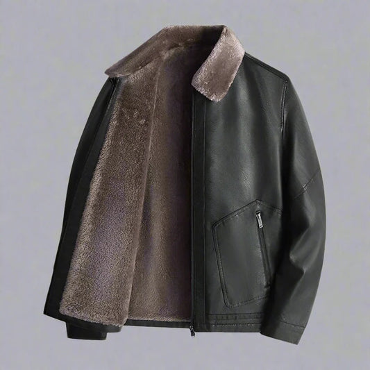 Rowan Leather Jacket with Fleece Lining for Cold-Weather Warmth - The Southern AtelierSKU_1791063652113_25