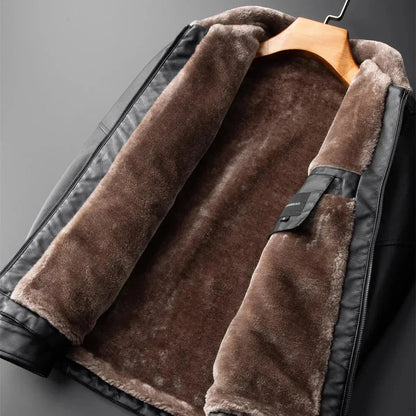 Rowan Leather Jacket with Fleece Lining for Cold-Weather Warmth - The Southern AtelierSKU_1791063652113_25
