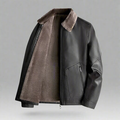 Rowan Leather Jacket with Fleece Lining for Cold-Weather Warmth - The Southern AtelierSKU_1791063652113_779