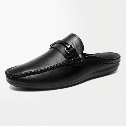 Rowan Leather Mules with Metal Bit and Rubber Sole for Easy Slip-On Everyday Wear - The Southern AtelierSKU_1791063370002_471
