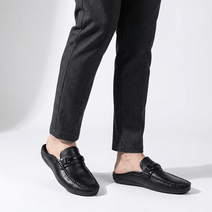 Rowan Leather Mules with Metal Bit and Rubber Sole for Easy Slip-On Everyday Wear - The Southern AtelierSKU_1791063370002_471