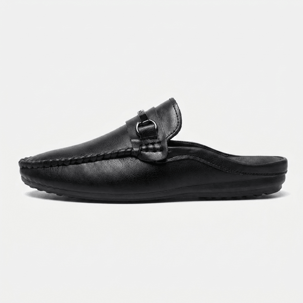 Rowan Leather Mules with Metal Bit and Rubber Sole for Easy Slip-On Everyday Wear - The Southern AtelierSKU_1791063370002_471
