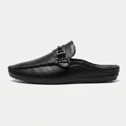 Rowan Leather Mules with Metal Bit and Rubber Sole for Easy Slip-On Everyday Wear - The Southern AtelierSKU_1791063370002_471