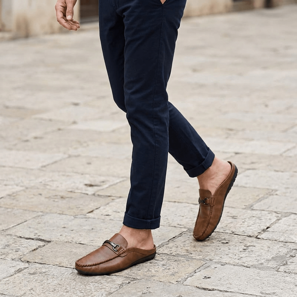 Rowan Leather Mules with Metal Bit and Rubber Sole for Easy Slip-On Everyday Wear - The Southern AtelierSKU_1791063370002_532