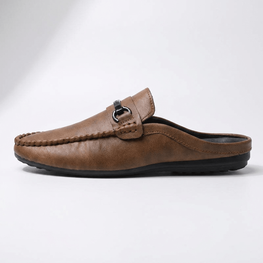Rowan Leather Mules with Metal Bit and Rubber Sole for Easy Slip-On Everyday Wear - The Southern AtelierSKU_1791063370002_532