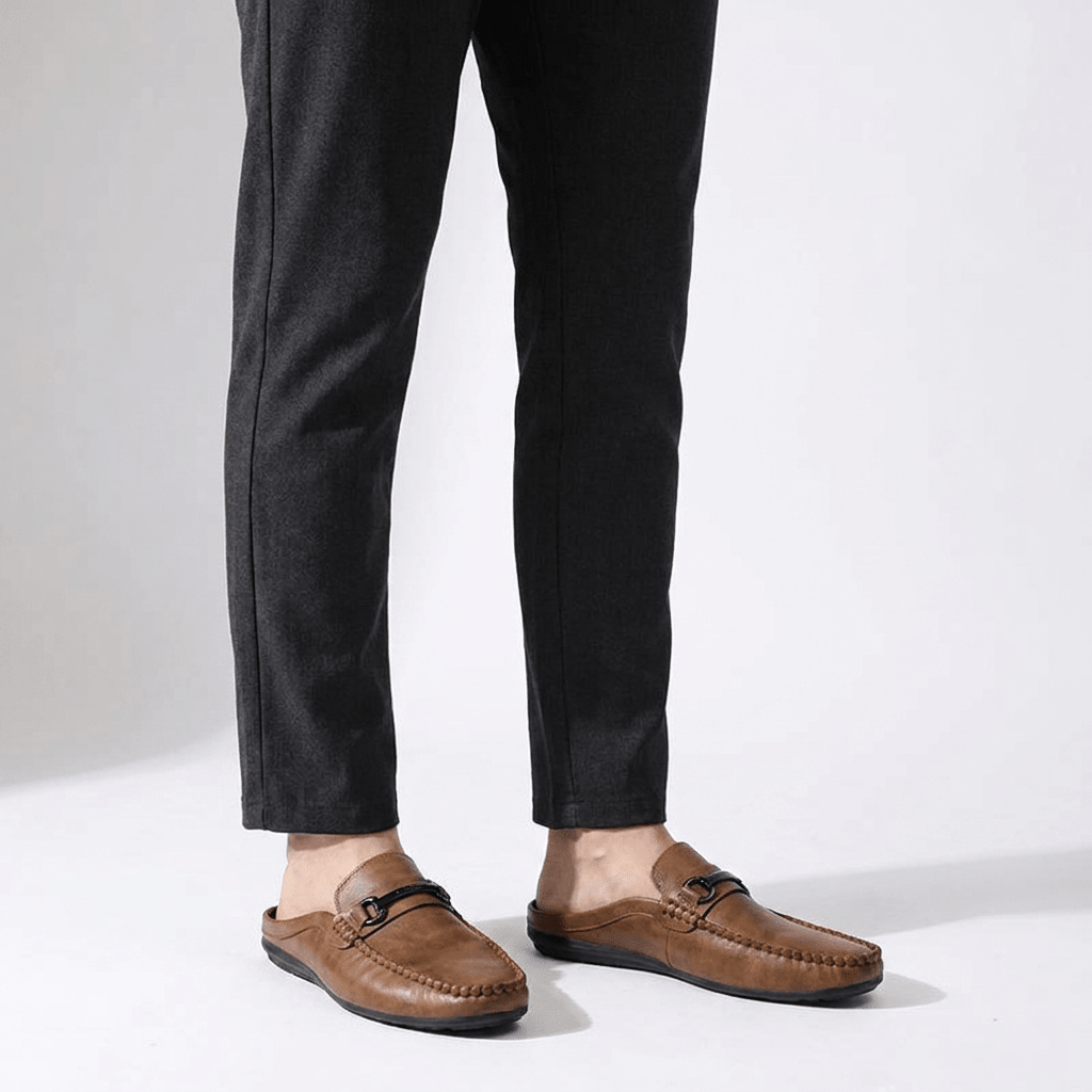 Rowan Leather Mules with Metal Bit and Rubber Sole for Easy Slip-On Everyday Wear - The Southern AtelierSKU_1791063370002_532