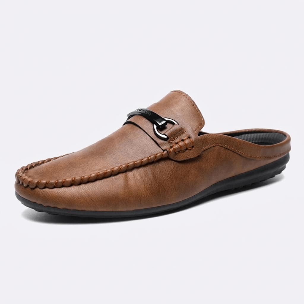 Rowan Leather Mules with Metal Bit and Rubber Sole for Easy Slip-On Everyday Wear - The Southern AtelierSKU_1791063370002_532