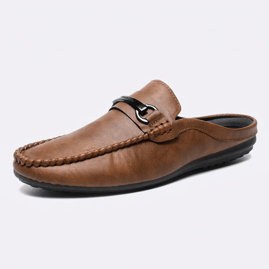 Rowan Leather Mules with Metal Bit and Rubber Sole for Easy Slip-On Everyday Wear - The Southern AtelierSKU_1791063370002_532