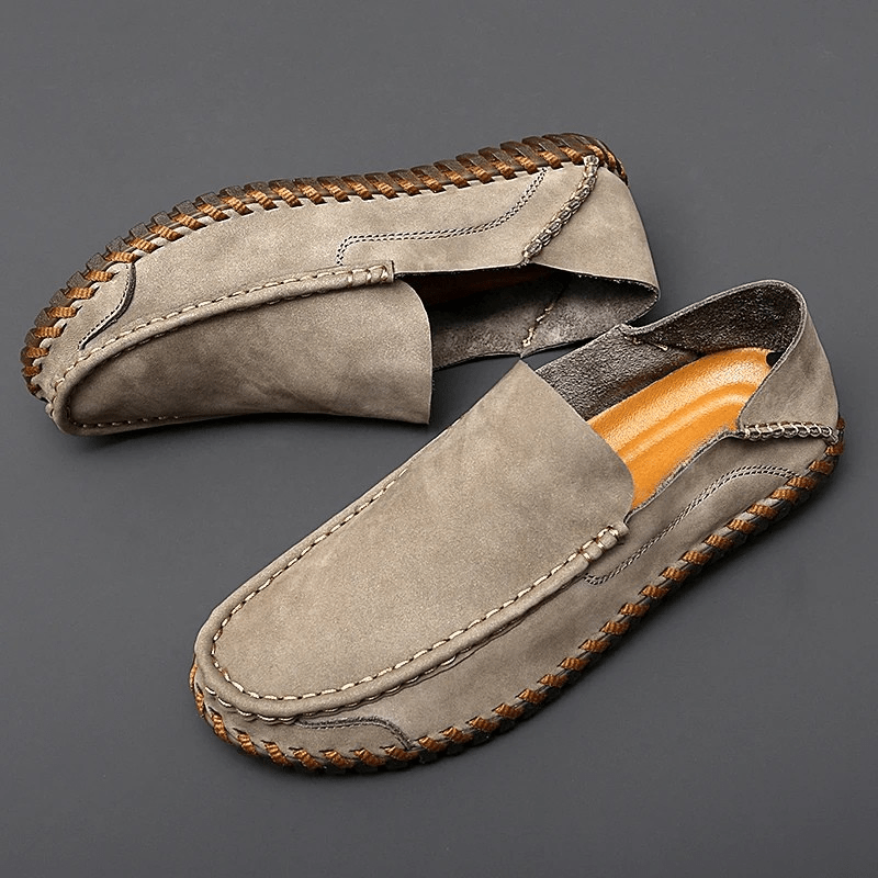 Rowan Leather or Suede Loafers with Cushioned Leather Insole and Non-Slip Rubber Outsole - The Southern AtelierSKU_1791063166999_930