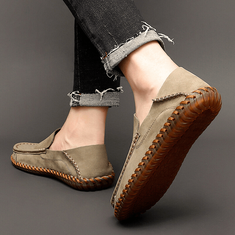 Rowan Leather or Suede Loafers with Cushioned Leather Insole and Non-Slip Rubber Outsole - The Southern AtelierSKU_1791063166999_930
