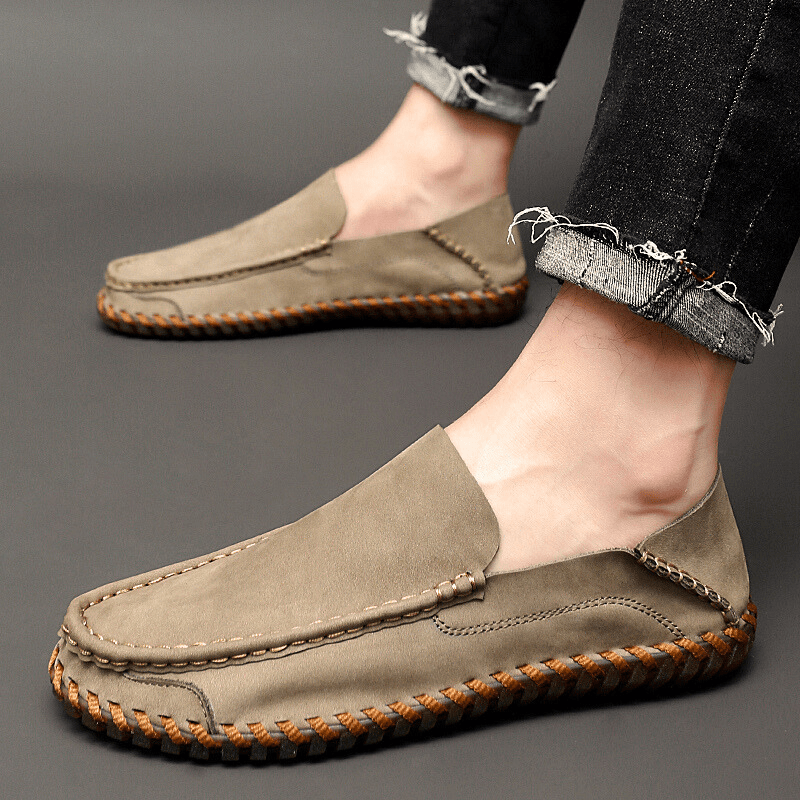 Rowan Leather or Suede Loafers with Cushioned Leather Insole and Non-Slip Rubber Outsole - The Southern AtelierSKU_1791063166999_930