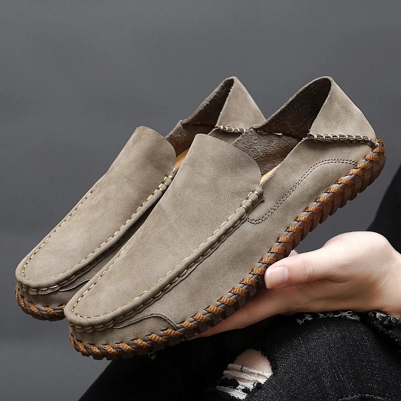 Rowan Leather or Suede Loafers with Cushioned Leather Insole and Non-Slip Rubber Outsole - The Southern AtelierSKU_1791063166999_930