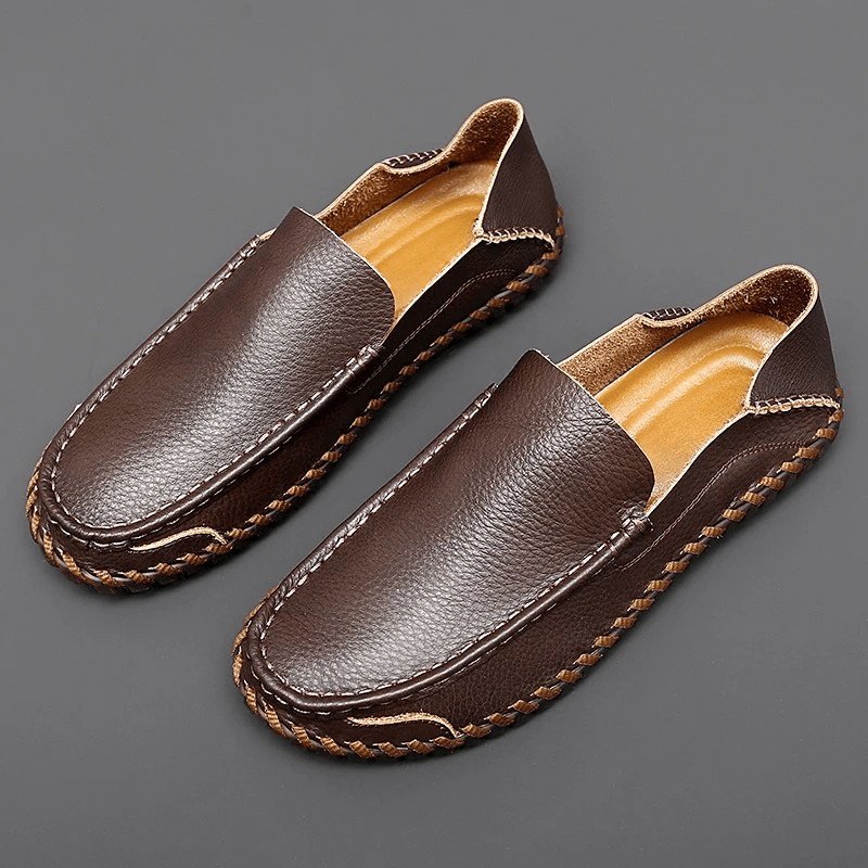 Rowan Leather or Suede Loafers with Cushioned Leather Insole and Non-Slip Rubber Outsole - The Southern AtelierSKU_1791063167000_671