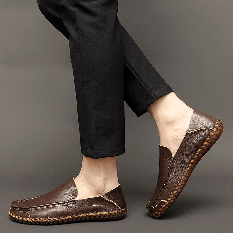 Rowan Leather or Suede Loafers with Cushioned Leather Insole and Non-Slip Rubber Outsole - The Southern AtelierSKU_1791063167000_671