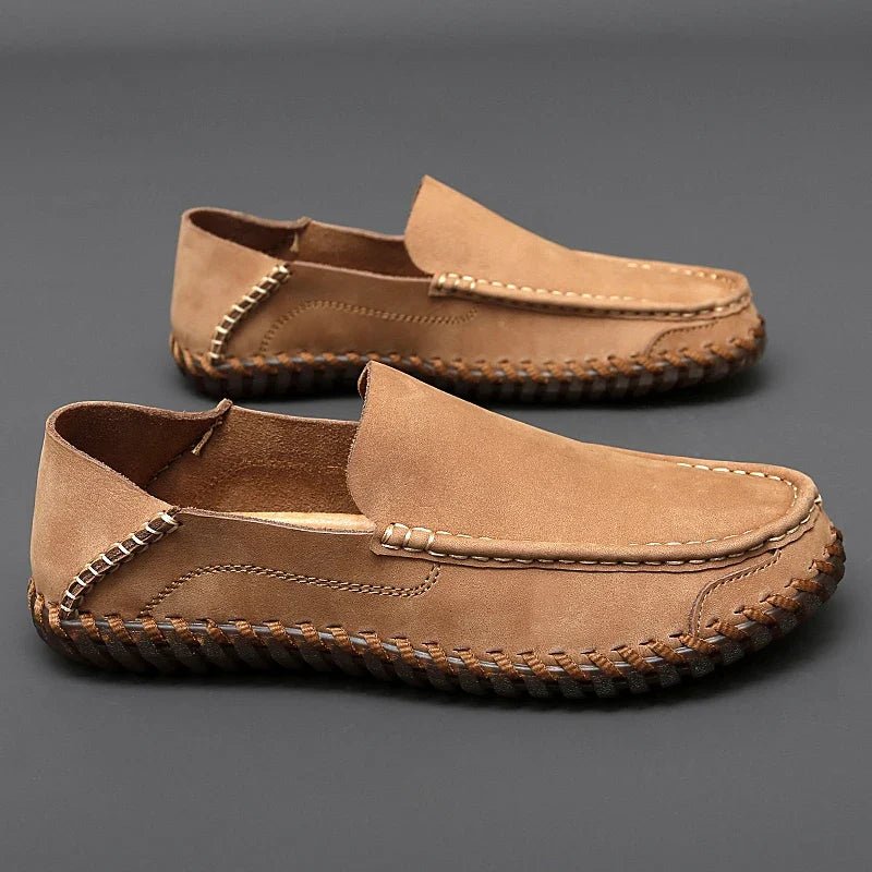 Rowan Leather or Suede Loafers with Cushioned Leather Insole and Non-Slip Rubber Outsole - The Southern AtelierSKU_1791063167000_860