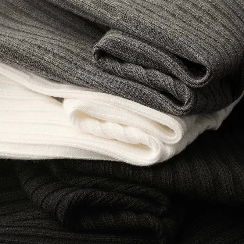 Rowan Long-Sleeve Zip Polo in Soft Ribbed Cotton Blend for Breathable Comfort - The Southern AtelierSKU_1791063385992_811