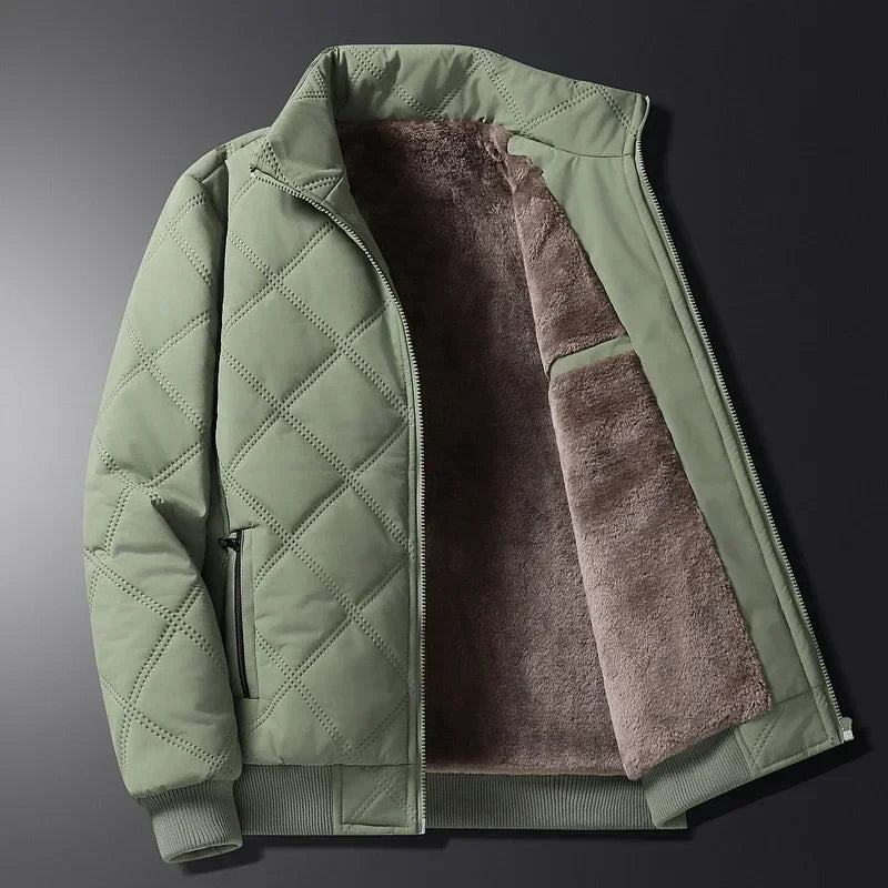 Rowan Quilted Bomber Jacket with Plush Lining and Zip Pockets for Lightweight Warmth - The Southern AtelierSKU_1791062798471_90