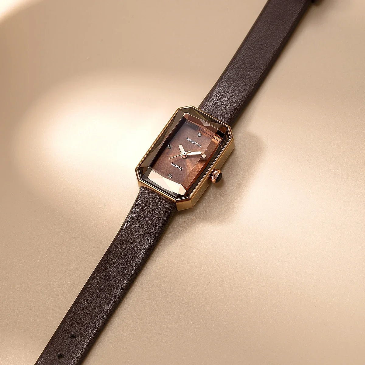 Rowan Rectangular Quartz Watch with Scratch-Resistant Crystal and Genuine Leather Strap - The Southern AtelierSKU_1791062867916_868