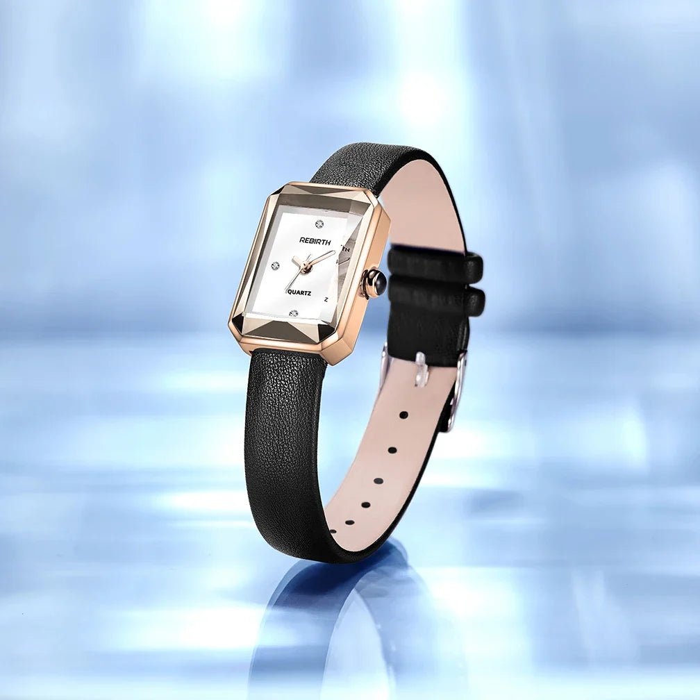 Rowan Rectangular Quartz Watch with Scratch-Resistant Crystal and Genuine Leather Strap - The Southern AtelierSKU_1791062867916_900