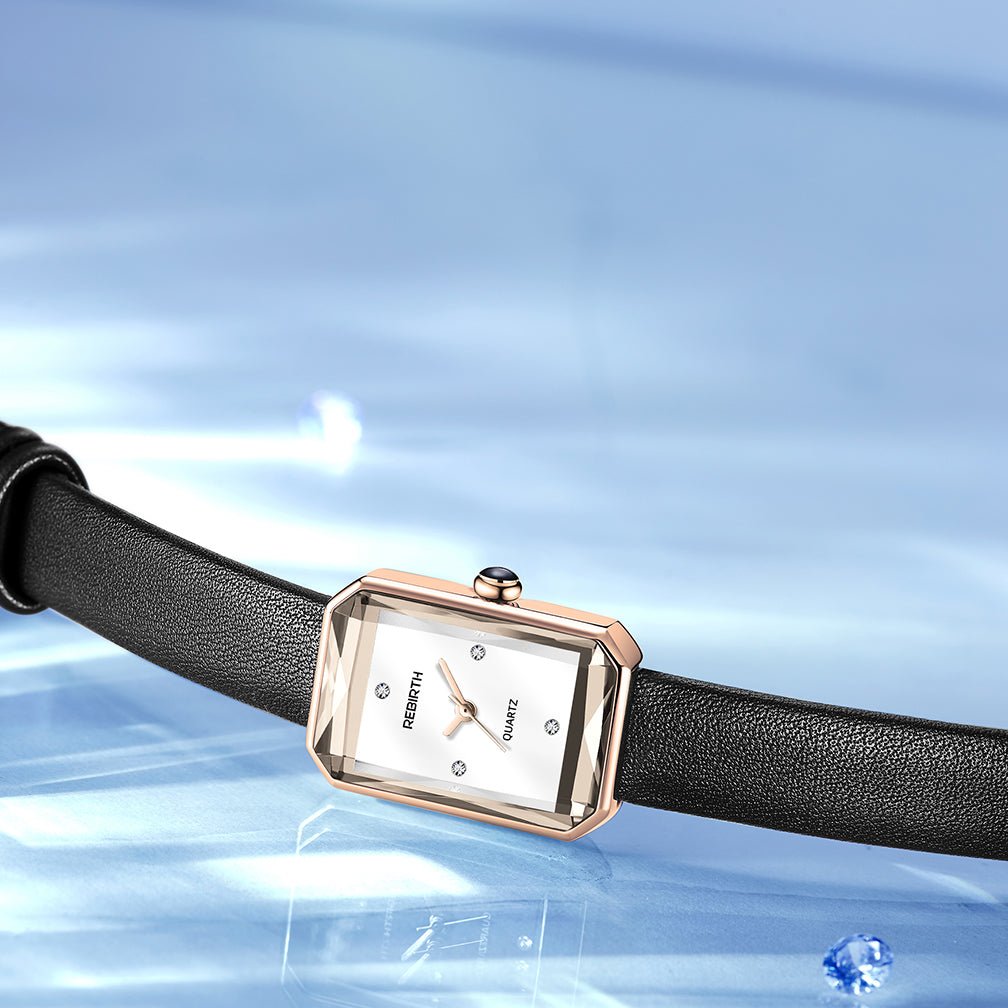 Rowan Rectangular Quartz Watch with Scratch-Resistant Crystal and Genuine Leather Strap - The Southern AtelierSKU_1791062867916_900