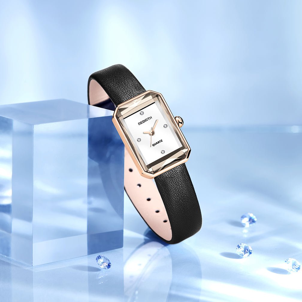 Rowan Rectangular Quartz Watch with Scratch-Resistant Crystal and Genuine Leather Strap - The Southern AtelierSKU_1791062867916_900