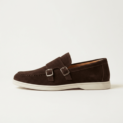 Rowan Slip-On Suede Double-Buckle Loafers for All-Day Wear - The Southern AtelierSKU_1791063913217_293