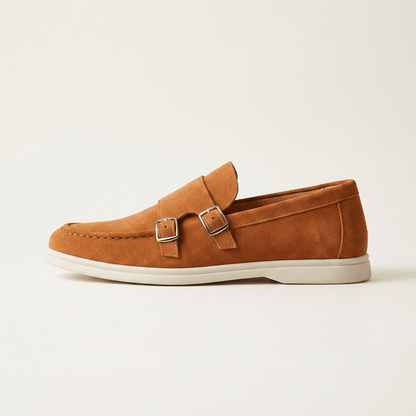 Rowan Slip-On Suede Double-Buckle Loafers for All-Day Wear - The Southern AtelierSKU_1791063913217_595