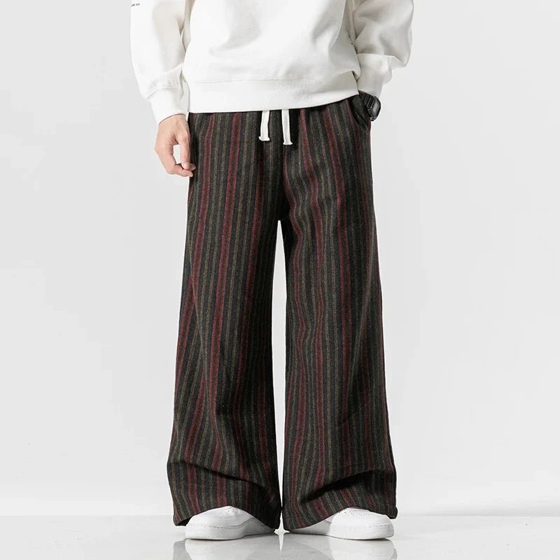 Rowan Striped Relaxed Wide-Leg Trousers in Lightweight, Breathable Fabric with Drawstring Waist for All-Day Comfort - The Southern AtelierSKU_1791063383610_880