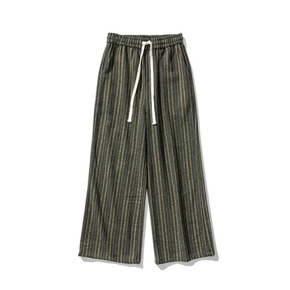 Rowan Striped Relaxed Wide-Leg Trousers in Lightweight, Breathable Fabric with Drawstring Waist for All-Day Comfort - The Southern AtelierSKU_1791063383610_913