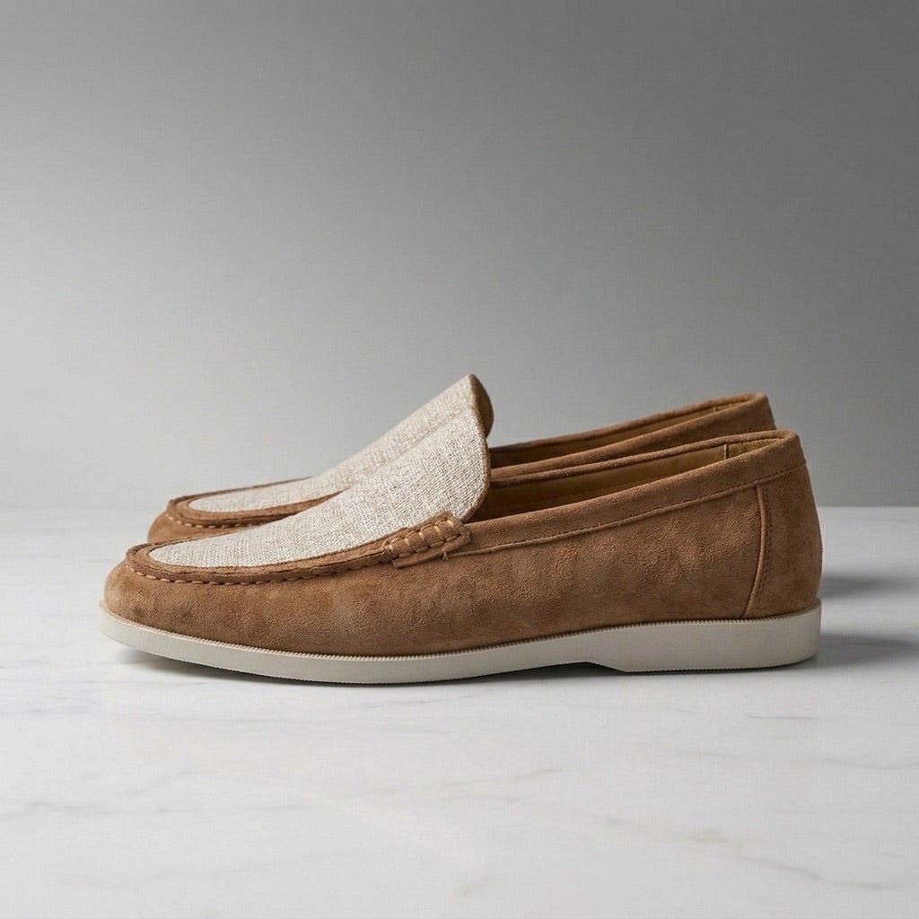 Rowan Suede and Canvas Loafers for Lightweight, Breathable Comfort - The Southern AtelierSKU_1791063883048_248