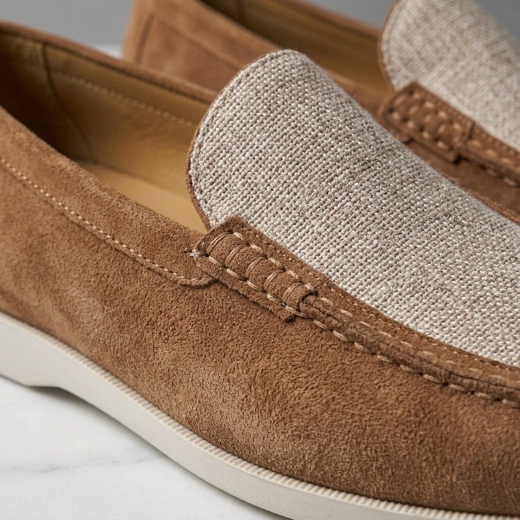 Rowan Suede and Canvas Loafers for Lightweight, Breathable Comfort - The Southern AtelierSKU_1791063883048_248