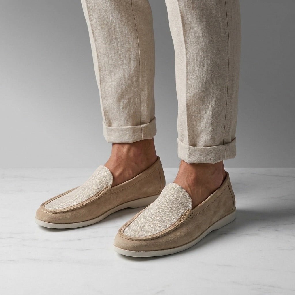 Rowan Suede and Canvas Loafers for Lightweight, Breathable Comfort - The Southern AtelierSKU_1791063883048_839