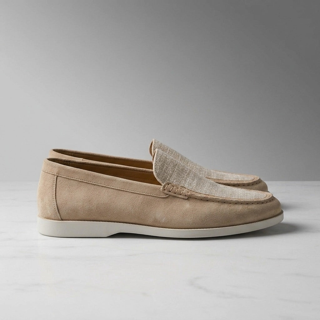 Rowan Suede and Canvas Loafers for Lightweight, Breathable Comfort - The Southern AtelierSKU_1791063883048_839