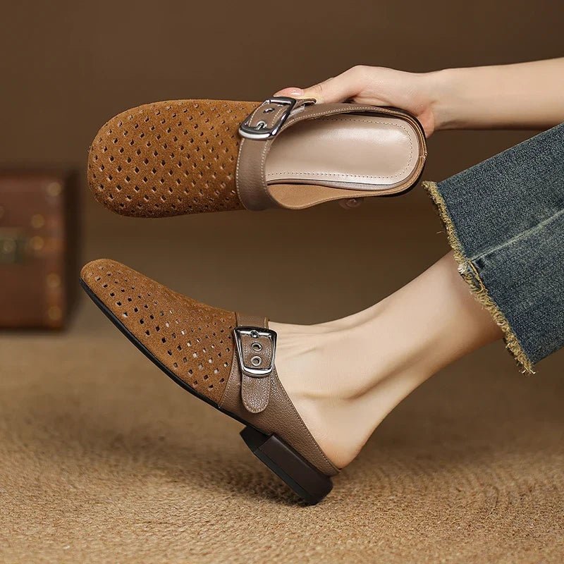 Rowan Suede Clogs with Leather Lining for All-Day Comfort - The Southern AtelierSKU_1791063570479_205