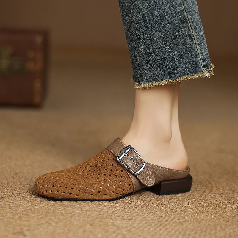 Rowan Suede Clogs with Leather Lining for All-Day Comfort - The Southern AtelierSKU_1791063570479_205