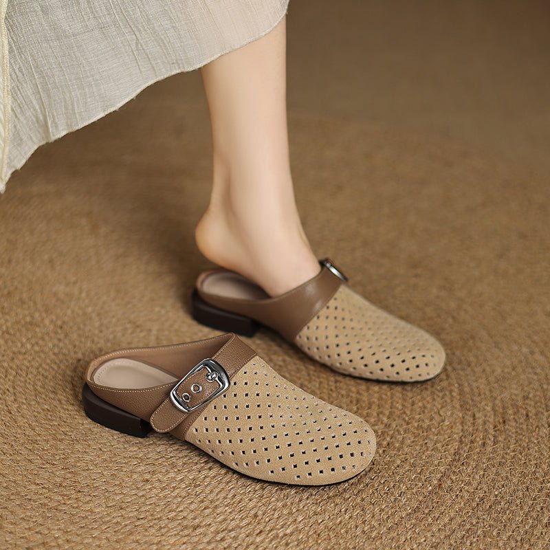 Rowan Suede Clogs with Leather Lining for All-Day Comfort - The Southern AtelierSKU_1791063570479_430
