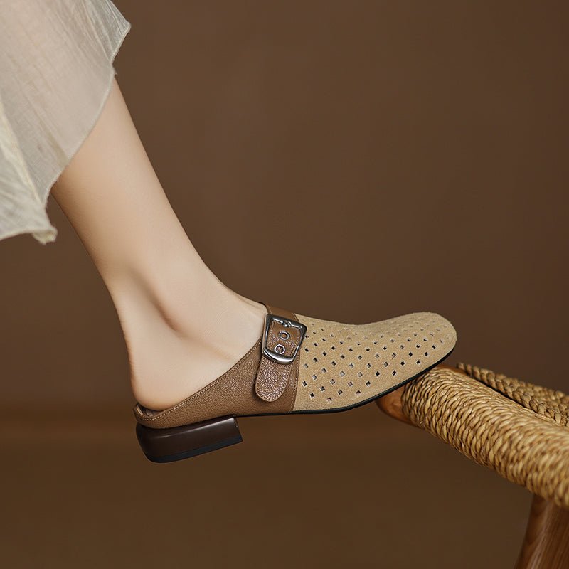 Rowan Suede Clogs with Leather Lining for All-Day Comfort - The Southern AtelierSKU_1791063570479_430