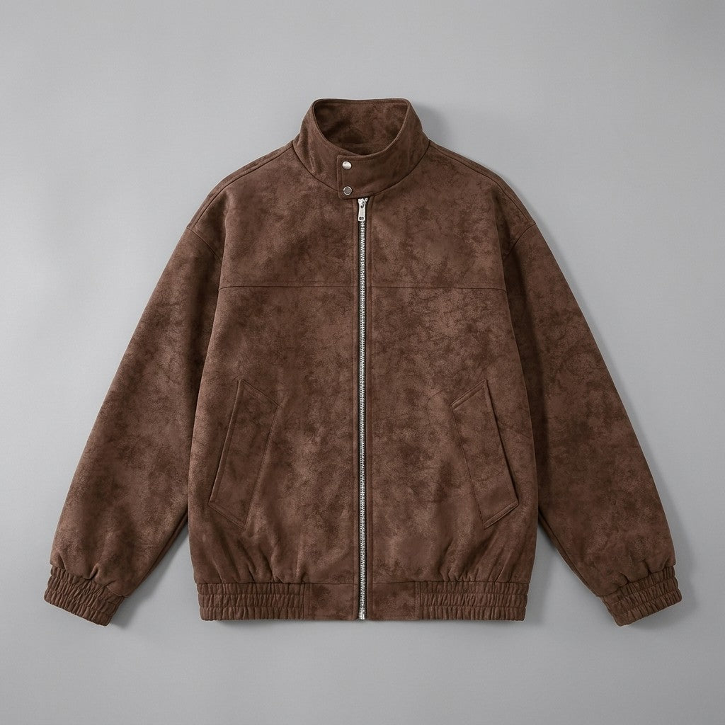 Rowan Suede Jacket with Full-Zip Front and Lined Interior for Everyday Wear - The Southern AtelierSKU_1791062774006_522