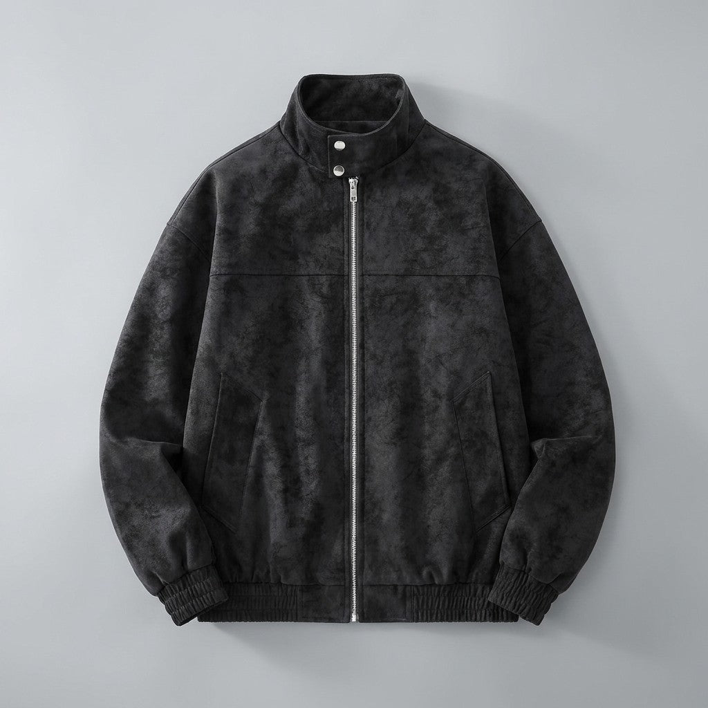 Rowan Suede Jacket with Full-Zip Front and Lined Interior for Everyday Wear - The Southern AtelierSKU_1791062774006_756