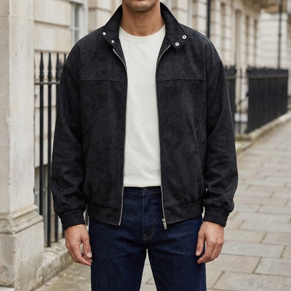 Rowan Suede Jacket with Full-Zip Front and Lined Interior for Everyday Wear - The Southern AtelierSKU_1791062774006_756