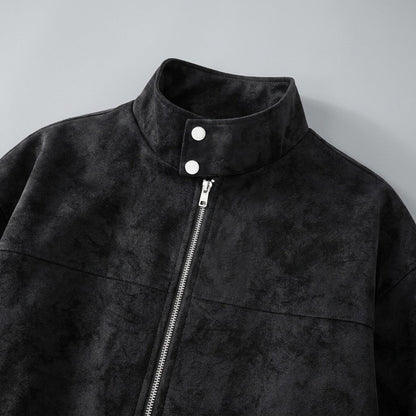 Rowan Suede Jacket with Full-Zip Front and Lined Interior for Everyday Wear - The Southern AtelierSKU_1791062774006_756
