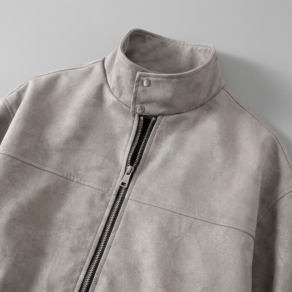 Rowan Suede Jacket with Full-Zip Front and Lined Interior for Everyday Wear - The Southern AtelierSKU_1791062774006_927