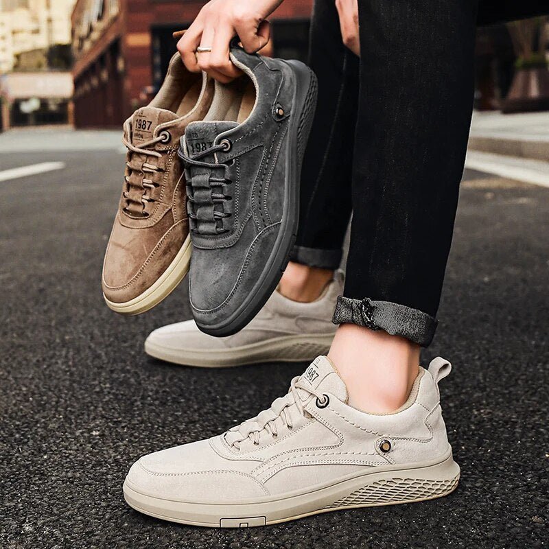 Rowan Suede Leather Sneakers with Breathable Lining and Cushioned Insole for All-Day Comfort - The Southern AtelierSKU_1791062379692_485