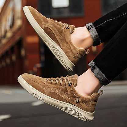 Rowan Suede Leather Sneakers with Breathable Lining and Cushioned Insole for All-Day Comfort - The Southern AtelierSKU_1791062379692_485