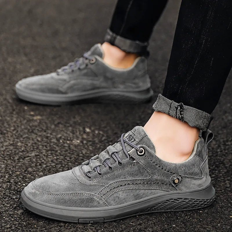 Rowan Suede Leather Sneakers with Breathable Lining and Cushioned Insole for All-Day Comfort - The Southern AtelierSKU_1791062379692_97
