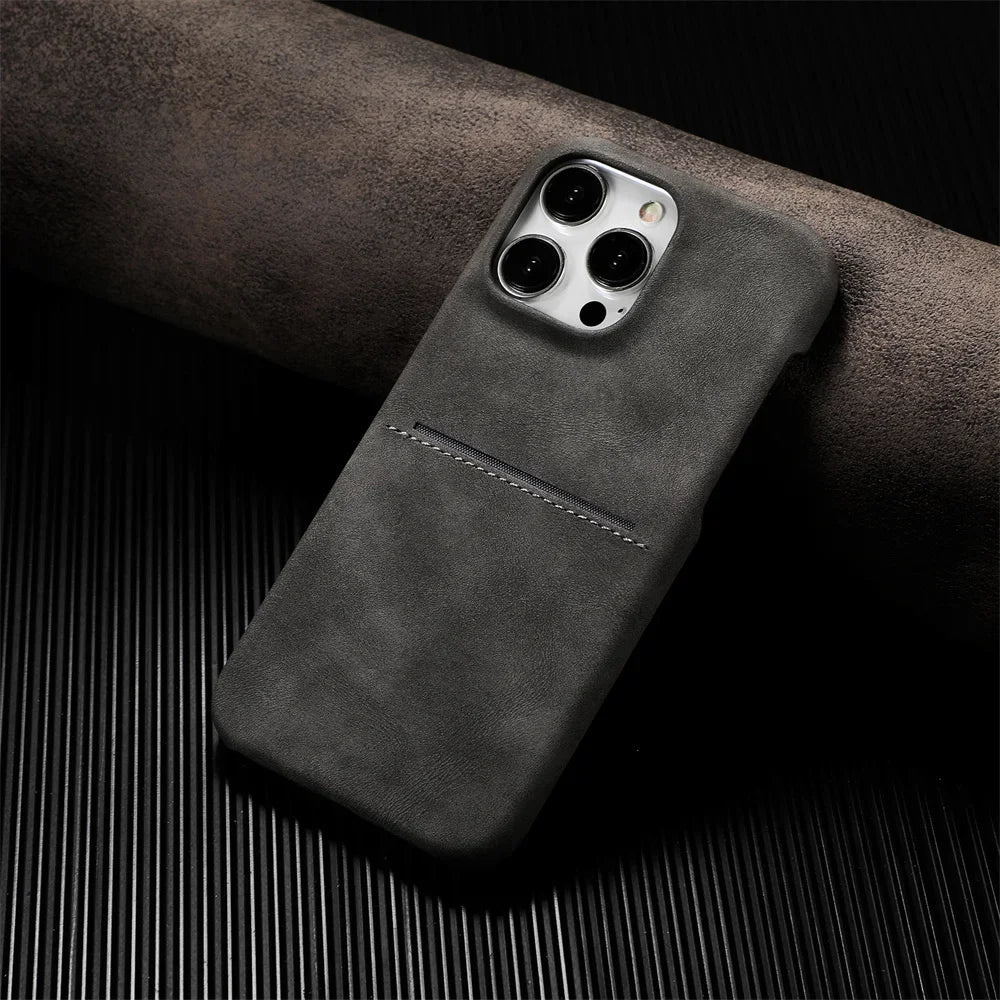 Rowan Suede-Like iPhone Case with Built-In Card Holder, Slim Profile, and Drop Protection - The Southern AtelierSKU_1791063574786_603