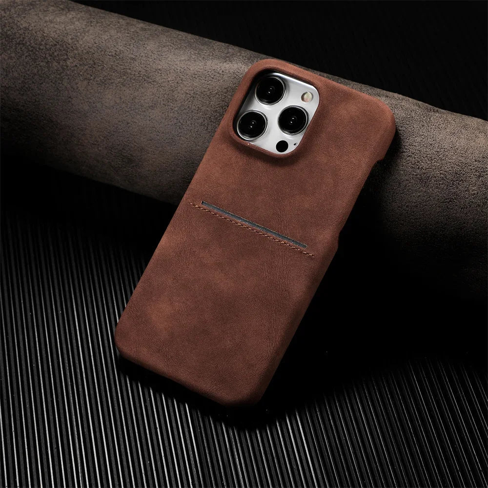 Rowan Suede-Like iPhone Case with Built-In Card Holder, Slim Profile, and Drop Protection - The Southern AtelierSKU_1791063574786_919